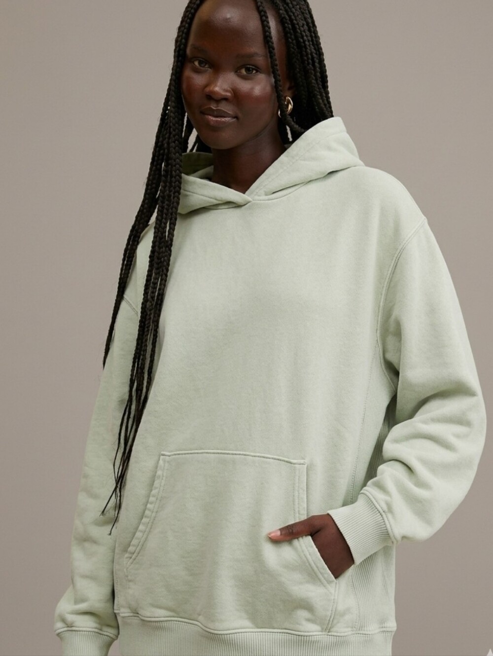 aerie Light Sage Green Oversized Hoodie